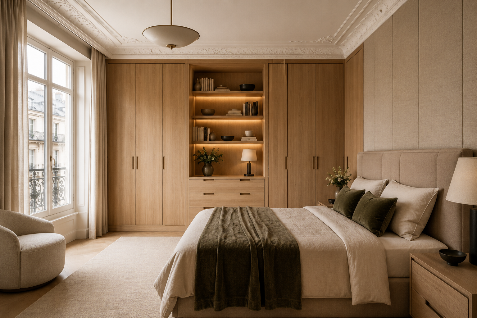 Bespoke interior design Europe — tailor-made living space with coordinated materials